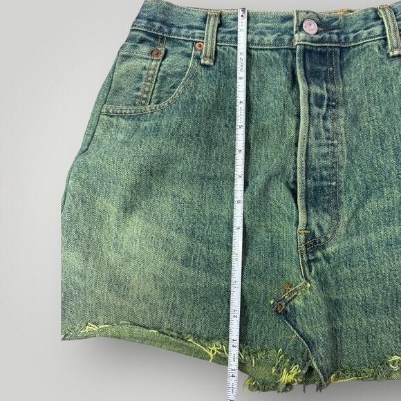 Levi's Neon Acid Wash Mini Jean Skirt Sz S - Picture 9 of 9